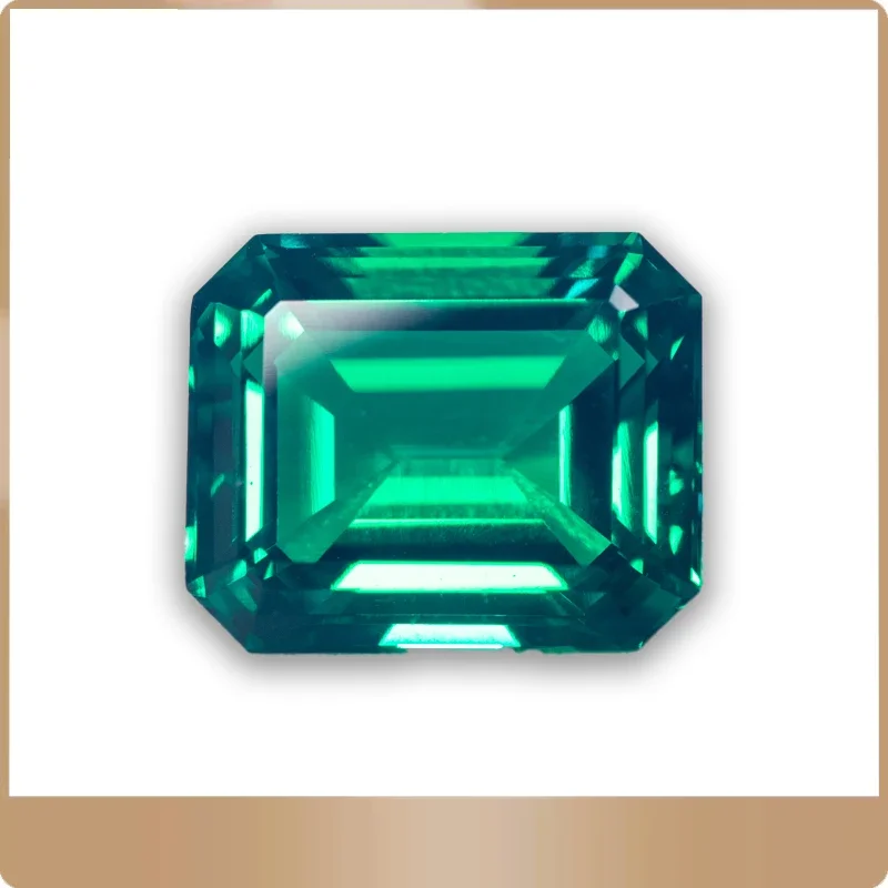 Lab Grown Columbian Emeralds Hydrothermal Hand Cutting Emerald Cut Advanced Jewelry Making Materials Selectable AGL Certificate