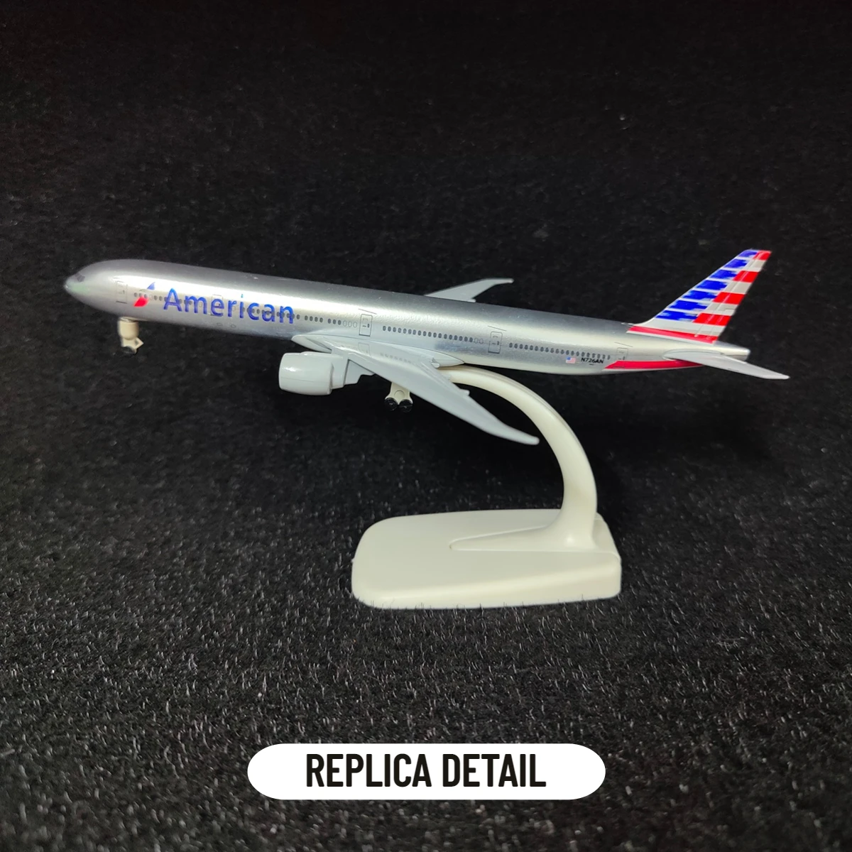 Scale 1:250 Aircraft Model Metal Diecast American B777 Replica Airplane Aviation Office Miniature Art Kid Fidget Boy Toy