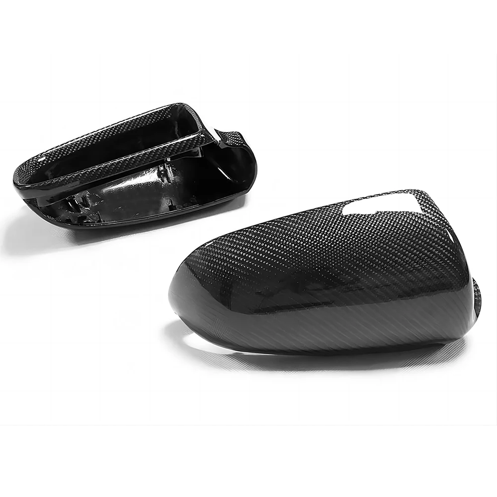 Replacement Rearview Side Mirror Covers Cap For Audi 04-08 A3 A4 A6 2006 S3 S6 Real Carbon Fiber Shell