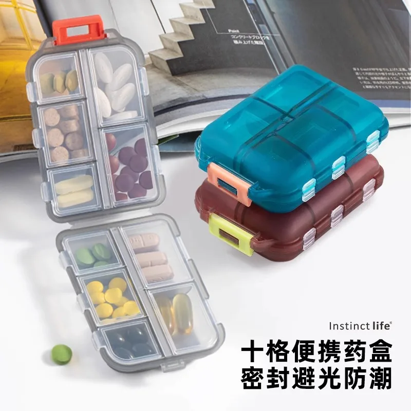 Travel Pill Organizer Moisture Proof Box for Pocket Purse Daily Pill Case Portable Medicine Vitamin Holder Container Таблетница