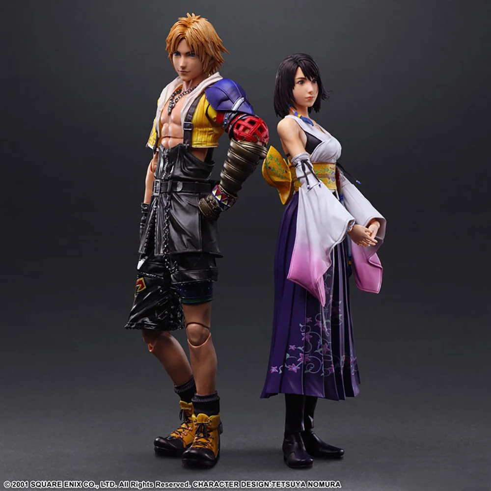 Original PLAY ARTS Tidus figure Yuna/Yunie figure Anime Action Figure Collection  Model Toy In Stock