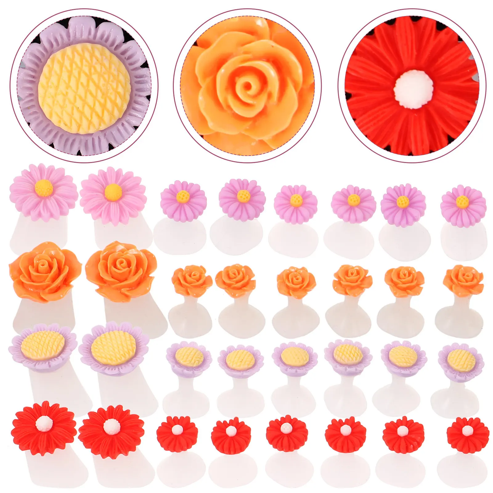 

32Pcs Decorative Floral Silicone Toe Separators Pedicure Toe Spacers for Nail Art Easy Clean Reusable Comfortable Fit