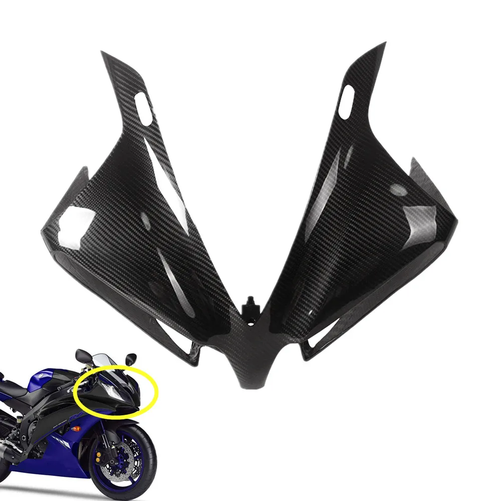 

100% передний обтекатель из углеродного волокна, модификация мотоцикла, глянцевая/матовая защита, саржевый обтекатель для Yamaha R1 2012 2013 2014