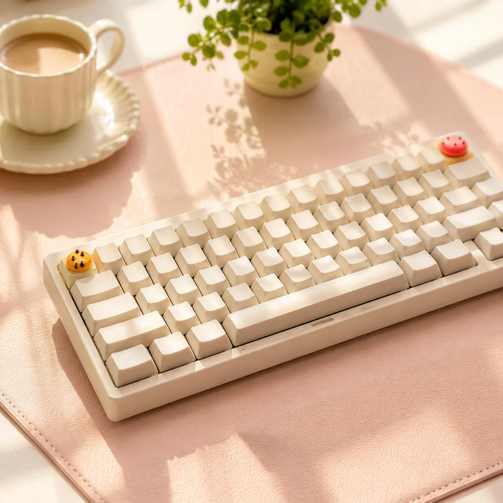 Dessert Cake Artisan Keycaps 4PCS Random 3D Sweet Pastry Epoxy Resin Glossy Custom Novelty DIY for Mechanical Keyboard Cherry MX