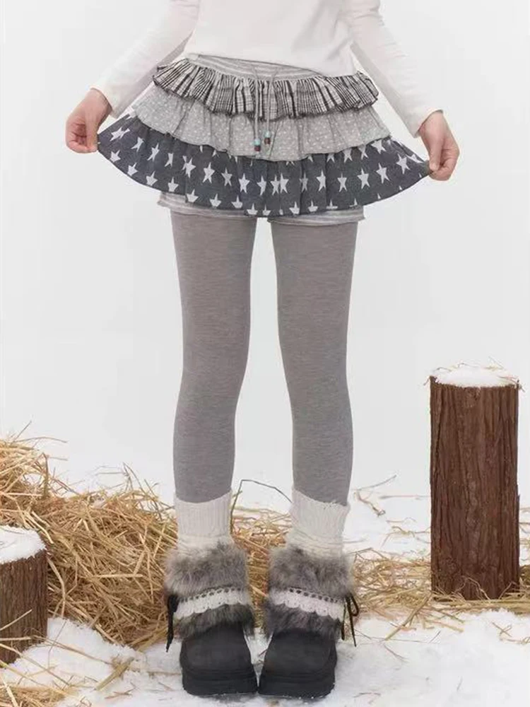 

Японские пэчворк-юбки для женщин в стиле Y2K, милые лолита-юбки с звездным клетчатым узором, готические универсальные юбки-туту с оборками, А-силуэт, для женщин