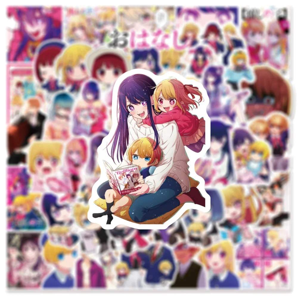 10/50Pcs Fashion Girls Oshi No Ko Anime Manga Stickers for Laptop Phonecase Bike Wall Decals Waterproof Sticker Gifts Wholesale