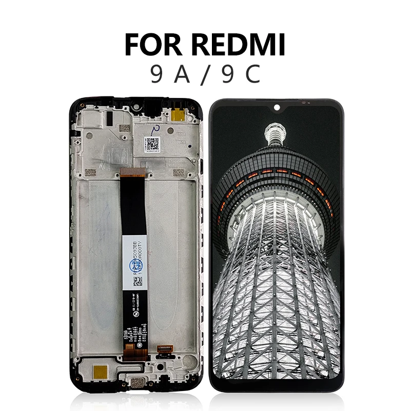 New For Xiaomi Redmi 9A LCD  Display+Touch Screen Replacement On For Xiaomi Redmi 6.53inch Screen M2006C3LG M2006C3LI With Borde