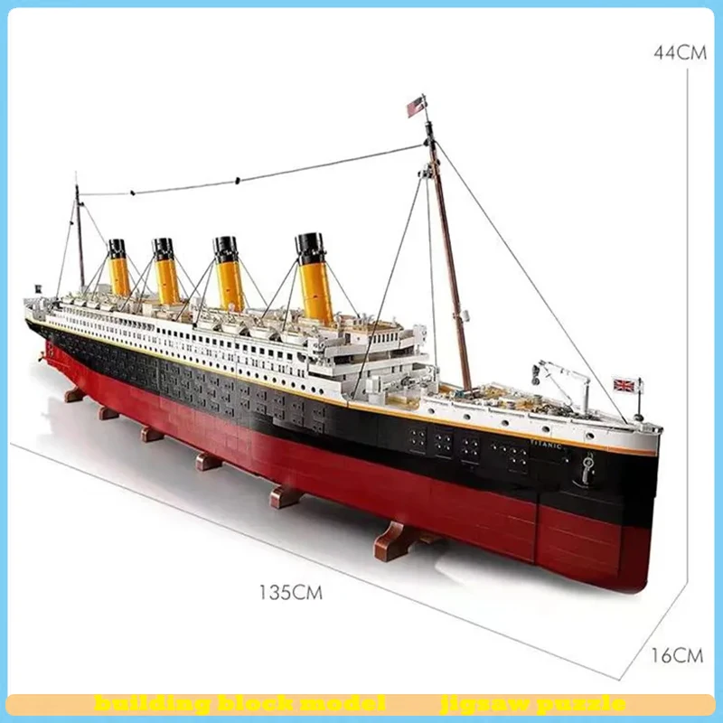 In Stock Now - 99023 Compatible 10294 Titanic Large Cruise Boat Ship Steamship Bricks Building Blocks Children DIY Toys