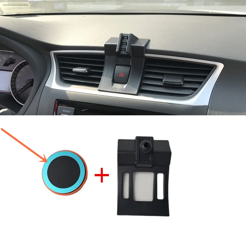 1Set ABS For 2012-2019Nissan Sylphy Sentra MK13 Special Car Phone Holder Fixed Bracket Stand Mobile Magnetic Attraction Function