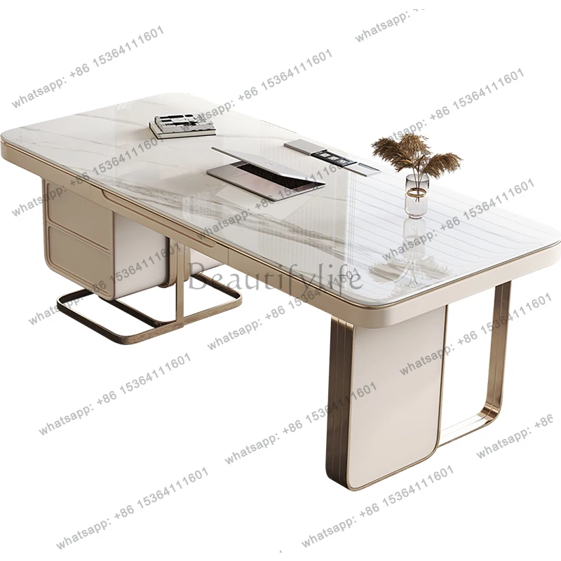 X4 parts and accessoriesLight luxury rock slab household high-end computer desk modern simple study writing desk