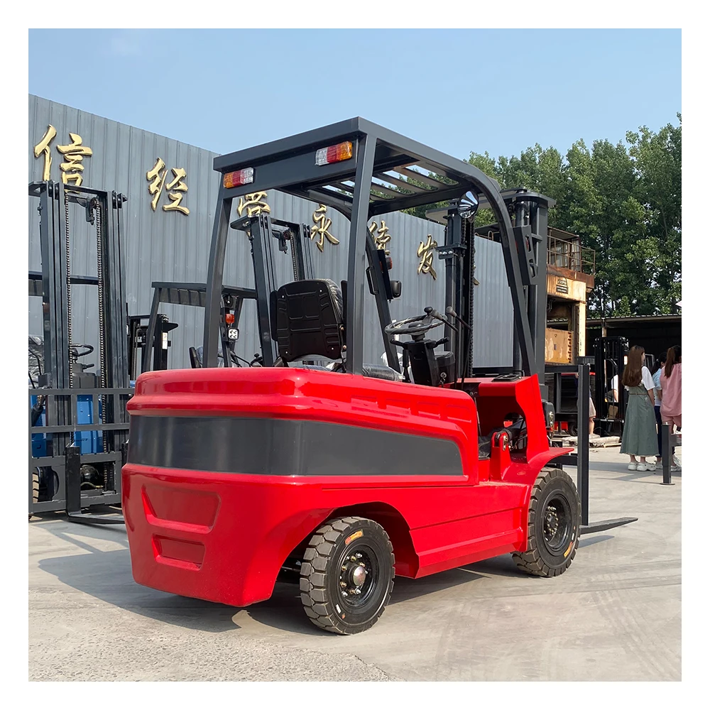 All Terrain Electric Forklift for Warehouse & Outdoor Dock 3.5 Ton Capacity Industrial Grade Chassis with Mudguards Protection