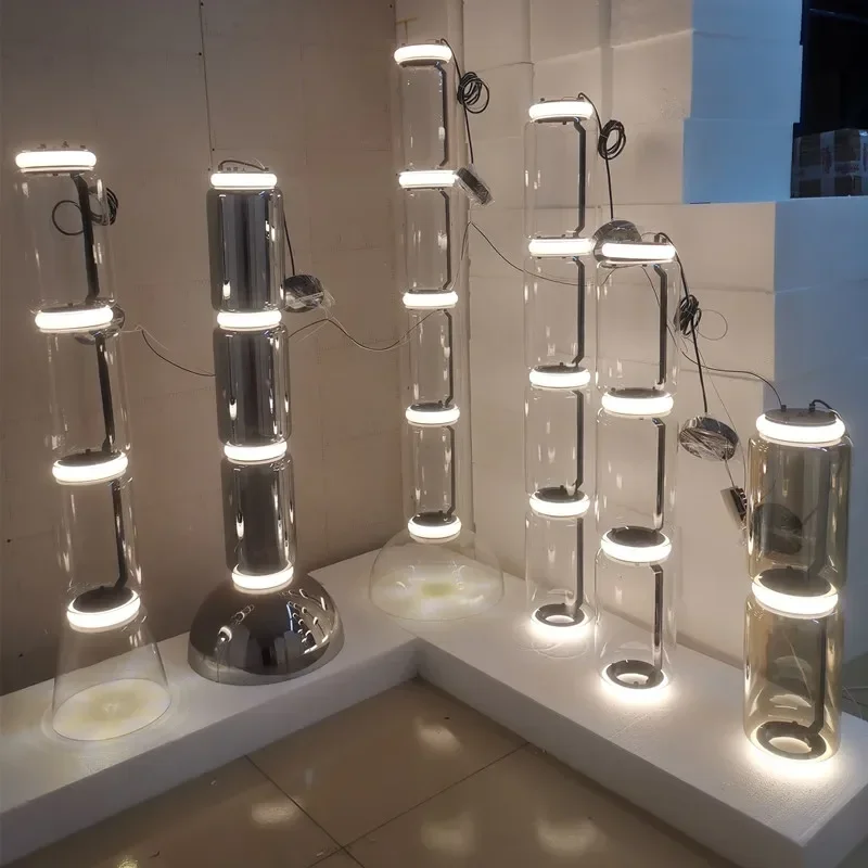 Nordic Transparent Glass LED Pendant Lighting Chandelier for Living Room Kitchen Dining Room Interior Decoration Lighting