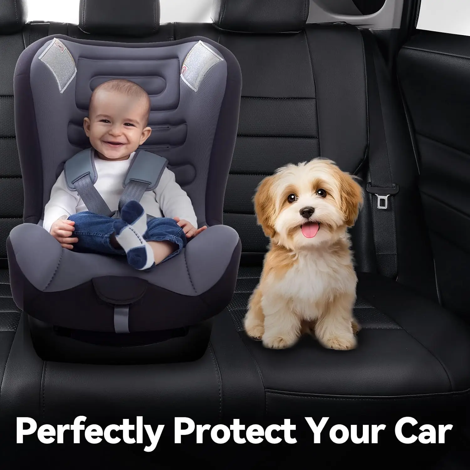 EKR Custom Fit for Nissan Rogue Car Seat Covers 2014-2026 S/SV/SL/Platinum/ Full Set Leather Car Seat Protector cover view 8