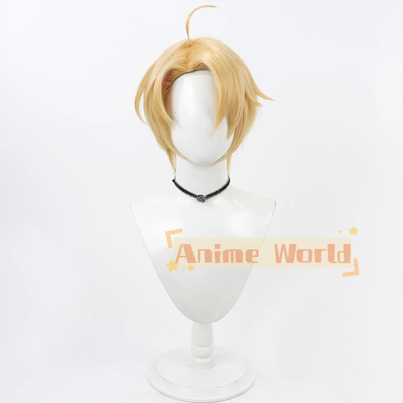 Anime APH Axis Powers Hetalia Alfred F Jones Cosplay Wig Short Blonde Heat Resistant Synthetic Hair Halloween Party Role Play