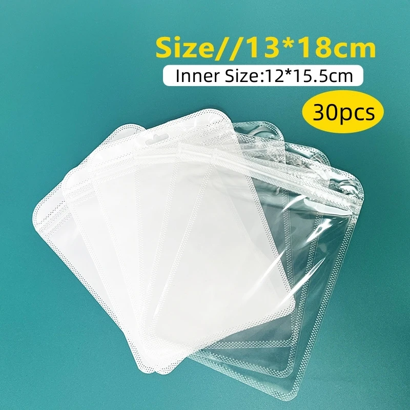 

13cm*18cm Flat Zip Lock Packing Bag 30Pcs Jewelry Storage Bags Grocery Craft Gift Pouches Resealable Ziplock Plastic Package