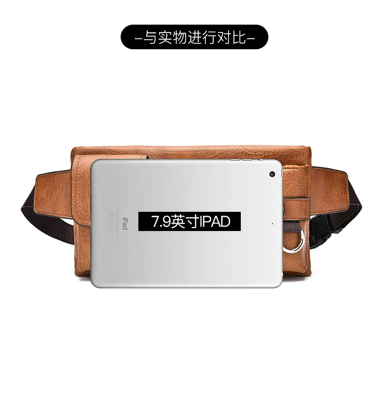 WEIXIER Men\'s Waist Bag Pu Leather Male Fanny Pack New Male Shoulder Chest Bags for Phone Travel Man Belt Pouch Banana Bum Bags