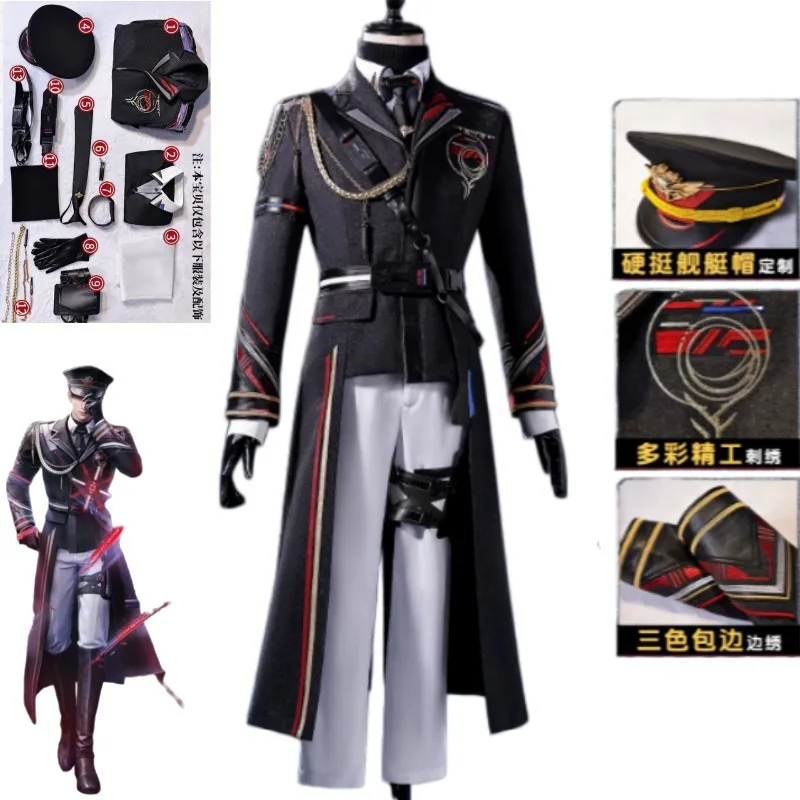 Love and Deepspace Xia Yizhou Cosplay Costume Fleet Commander Officer Uniform Space Fleet Outfit Full Set For Men Halloween