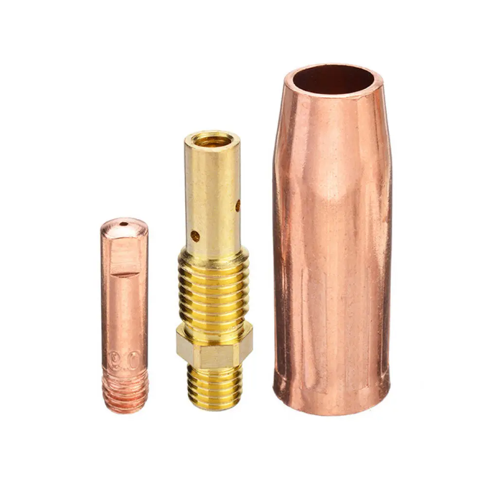MIG MAG Welder Accessories For ZhengTongDa S100L Contact Tips Gas Shielded Torch Spare Parts Efficient Conductive Nozzles