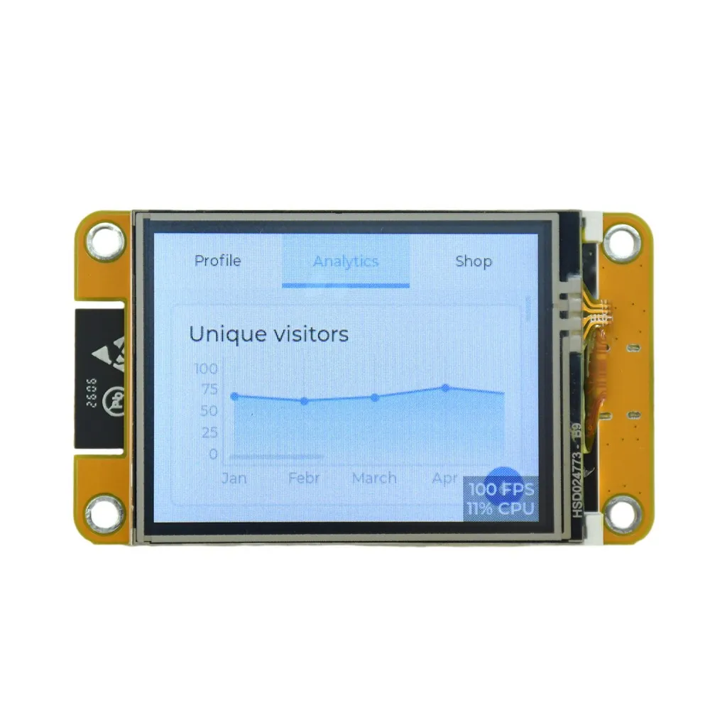 

2.4Inch IPS Resistive Touch Screen ESP32-32E Development Board ST7789 WIFI BT Type-C Audio Speaker RGB LED Screen Board
