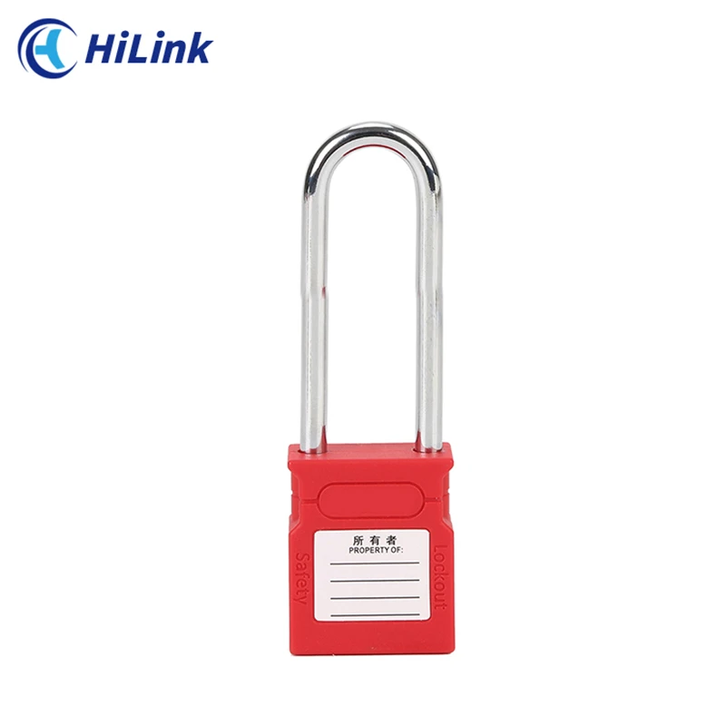 Safety LOTO High Quality Multicolor 76mm Long Tough Steel Shackle Padlock With Alike Key Or Differ Key image 6