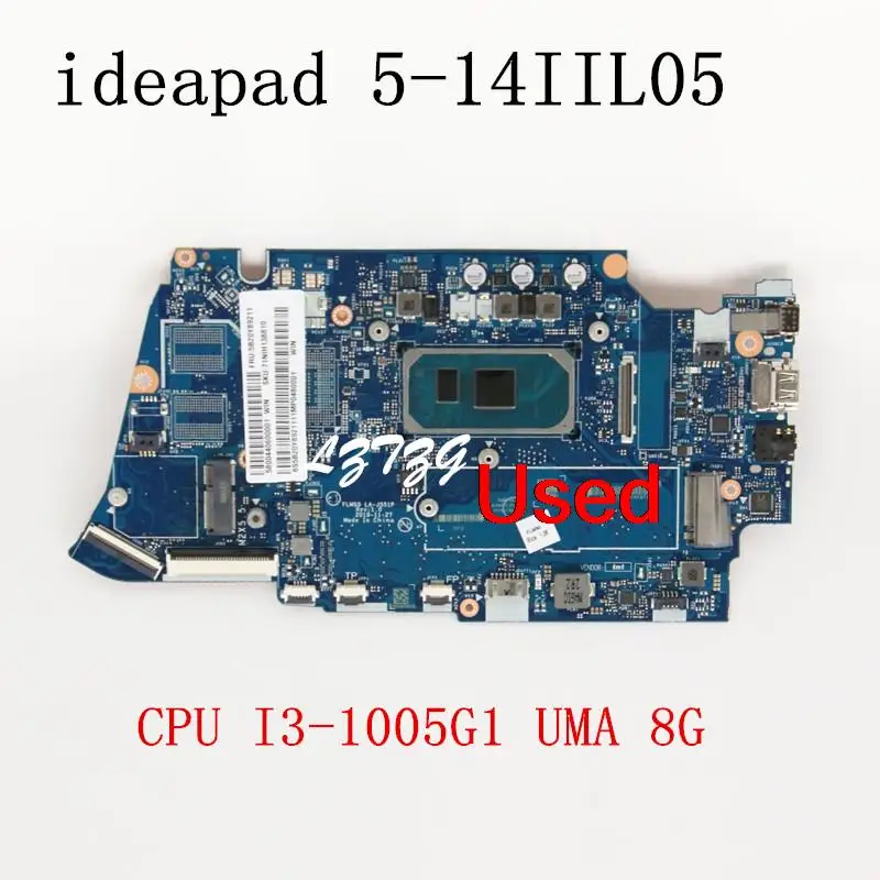 LA-J551P For Lenovo ideapad 5-14IIL05 Laptop Motherboard CPU I3-1005G1 UMA RAM 8G FRU 5B20Y89211 100% Tested OK