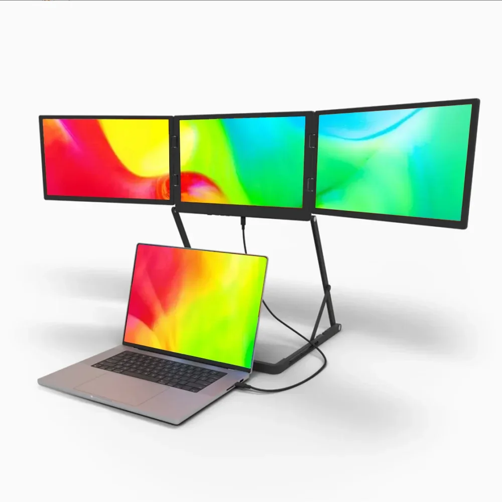 Hot Sale QuadCreate 15.6 Inch IPS Gaming Monitor Dual USB-C Interface 1080P FHD Aluminum Travel TriCreate Win-dows Operating Sys
