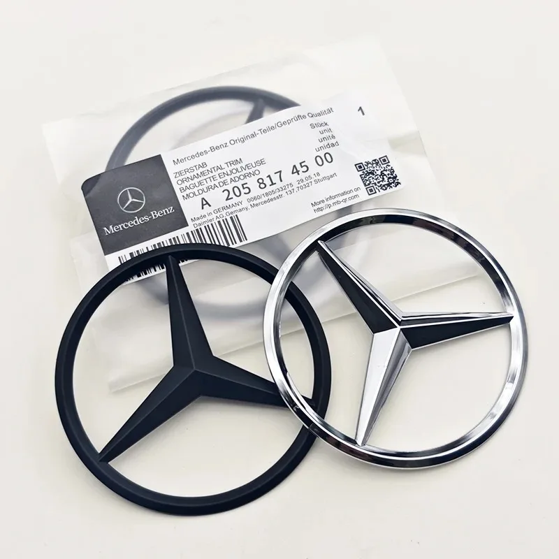 For Mercedes W203 W204 W205 W176 W177 X156 X253 W222 W223 W166 W167 W117 W164 W246 3D ABS Car Rear Emblem Star Logo Trunk Badge view 3