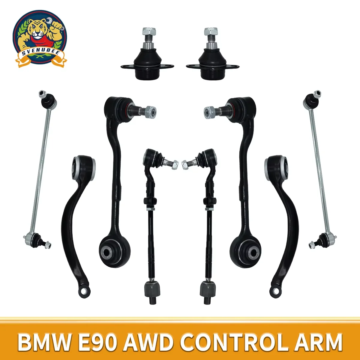 

Svenubee 10Pcs Front Lower Control Arm Sway Bar Link Tie Rod End Sets for BMW E84 E90 330xi 328i xDrive 2006 2007 2008 - 2014