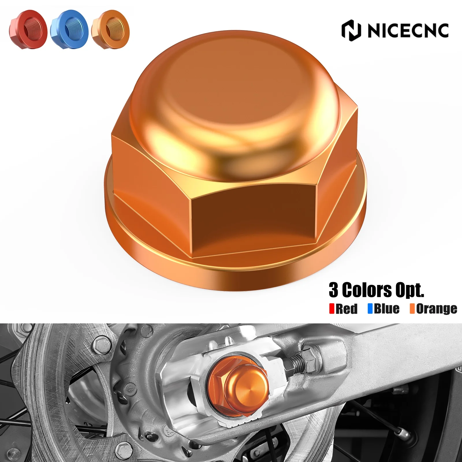 

NICECNC For 2022 2021KTM EXC 300 250 EXCF 500 450 350 SX 85 Husqvarna TE 300 TE 250 GasGas EC 300 EC 250 M20XP1.5 Rear Axle Nut