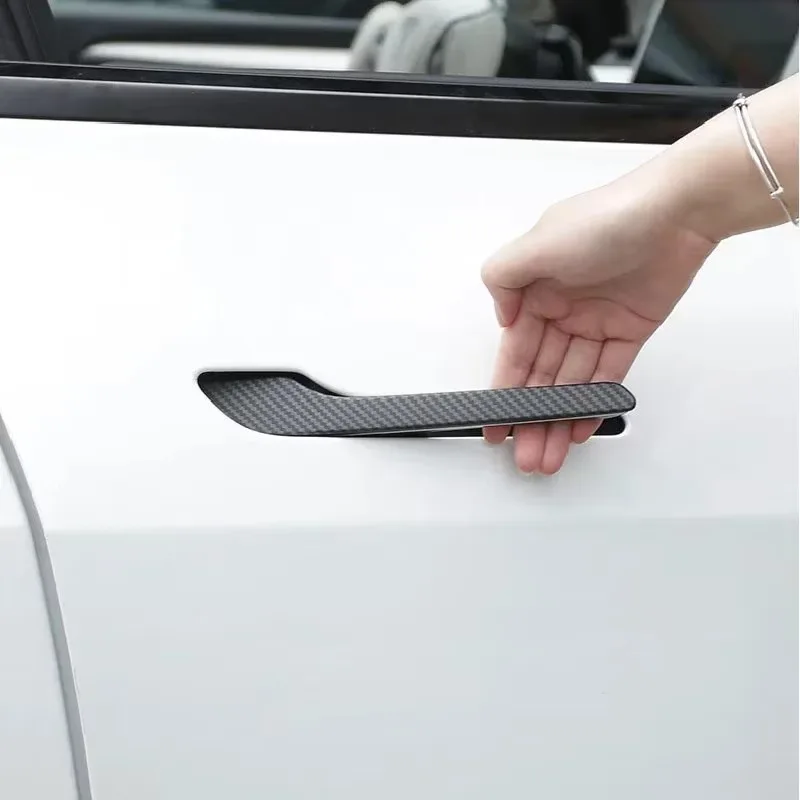for Tesla Tesla Model 3/Y/3+ ModelY Launch Accessories Material Carbon Fiber Color Door Handle Cover Door Handle Protector Wrap