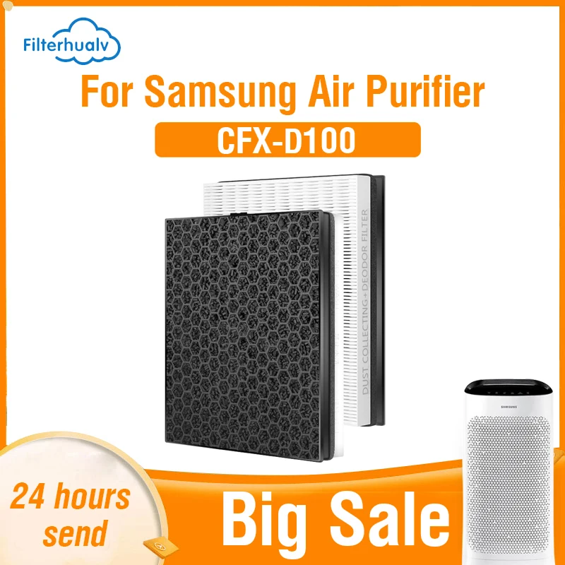 Filterhualv Hepa Filter Samsung CFX-D100D PM2.5 Activated Carbon Filter For Samsung CFX-D100D Filter