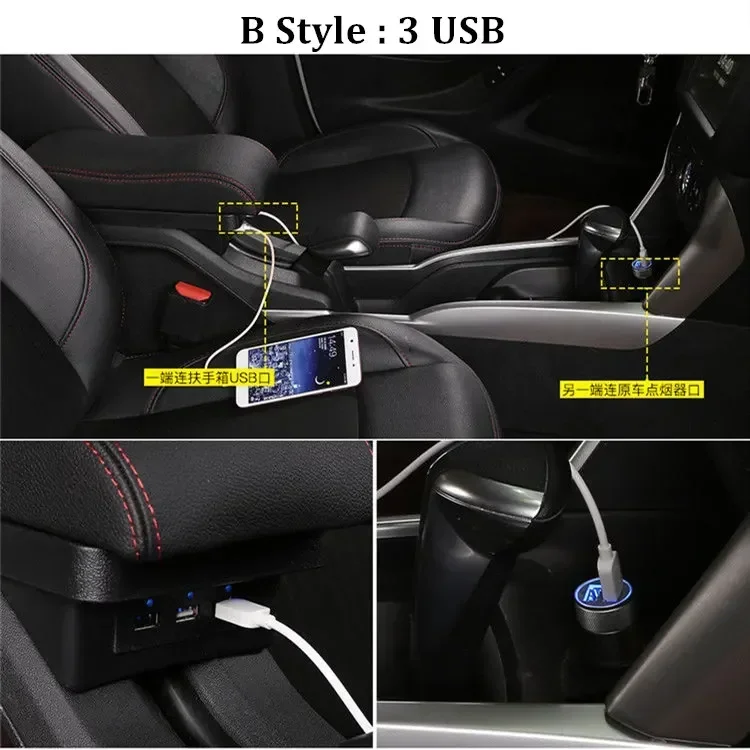 مسند ذراع السيارة صندوق لبيجو 308 2008 2009 2010 2011 2012 T7 SW/سيتروين C4 2011 التحديثية أجزاء مركز صندوق تخزين ملحقات USB