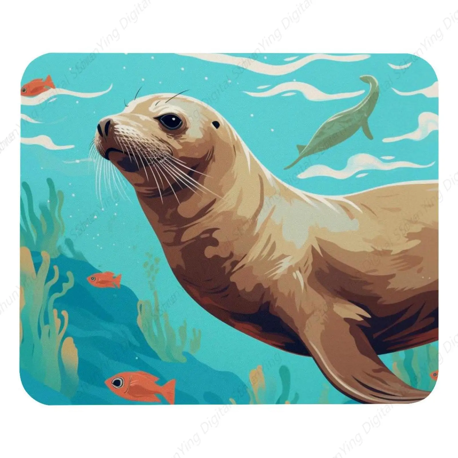 

Sea Lion Ocean Animal Cute Mouse Pad Suitable For Gaming Office Laptop Mouse Pad Gift 18*22cm