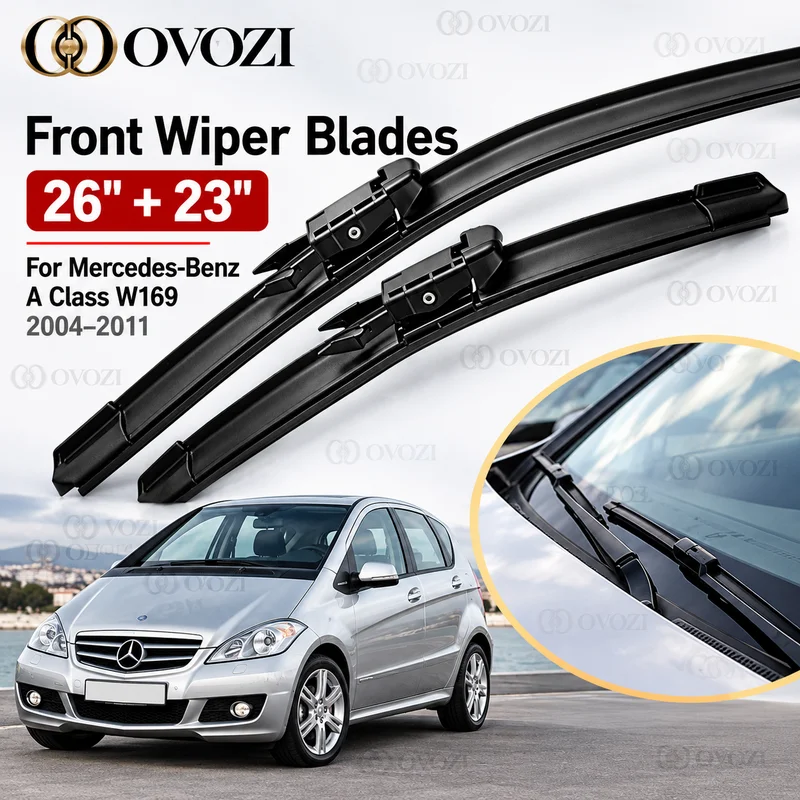Front Wiper Blades For Mercedes-Benz A Class W169 2004-2011 Windshield Windscreen Window Brush 26"+23" Car Accessories