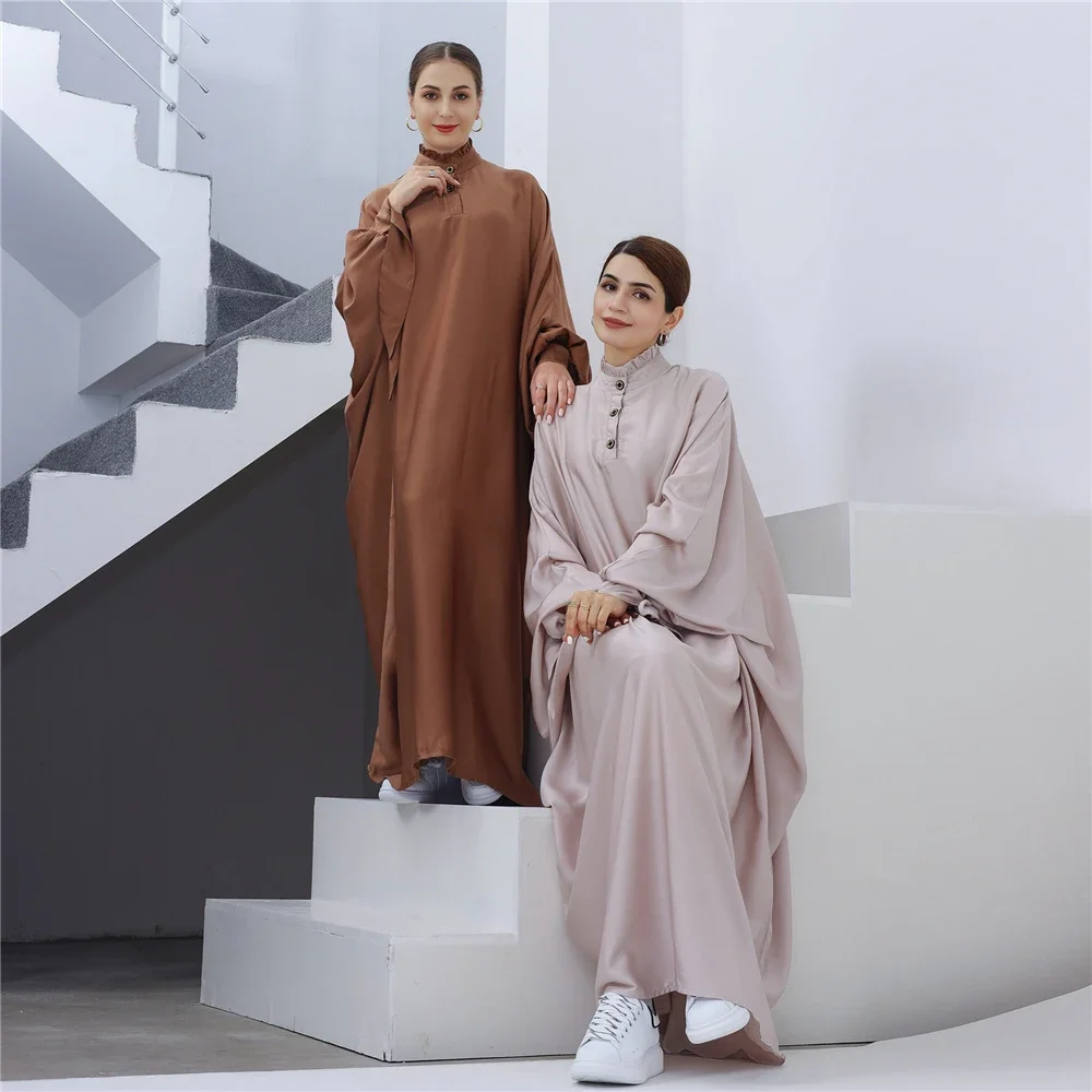 Ramadan Eid Khimar Abaya Kobiety Muzułmańskie Luźne Modlitwa Maxi Sukienka Turcja Dubaj Islamska Arabska Szata Indie Jalabiya Odzież Bliski Wschód