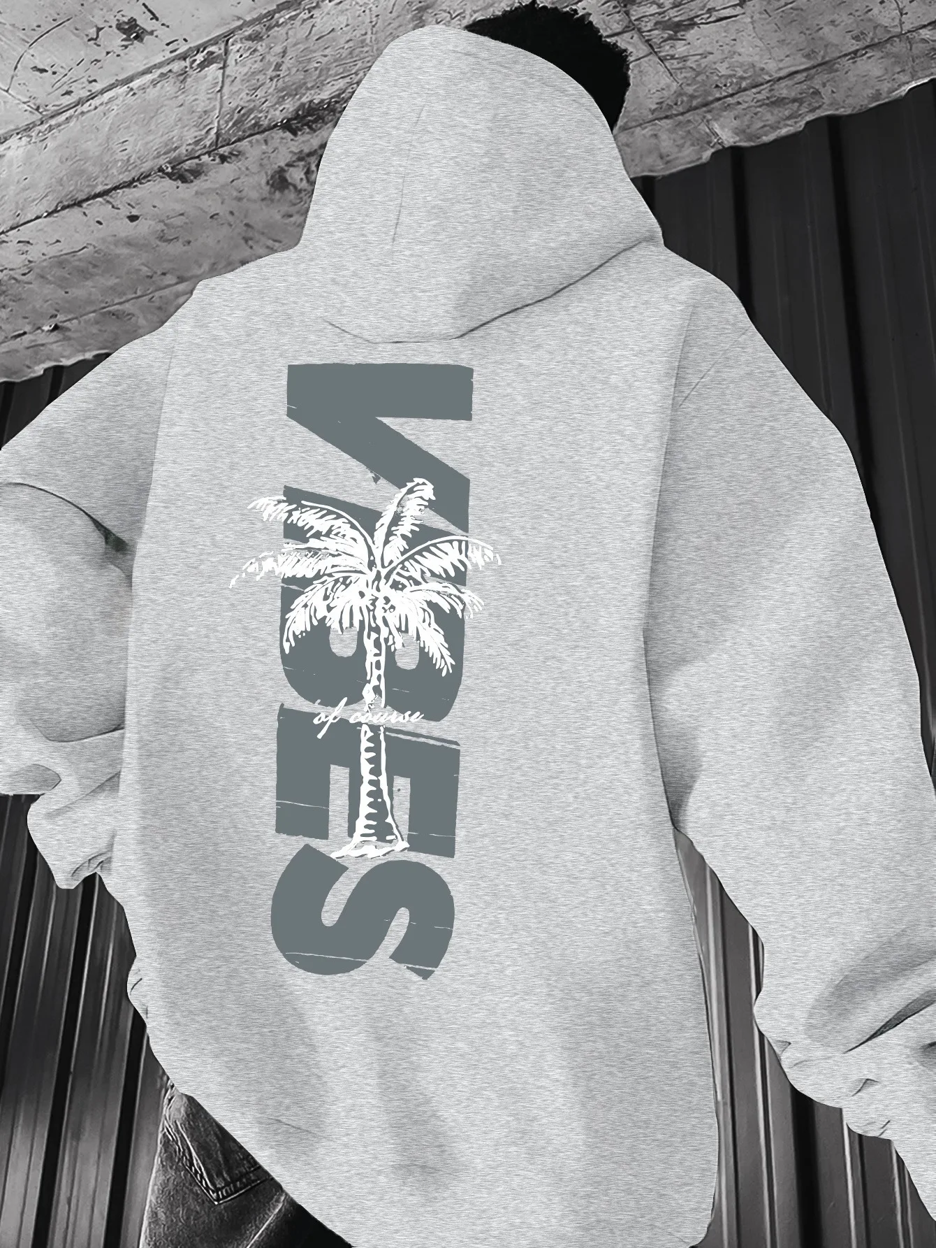 مطبوعات على شكل حرف وشجرة النخيل، ملابس كاجوال وعصرية، مريحة، هوديس عصرية للخريف والشتاء للرجال