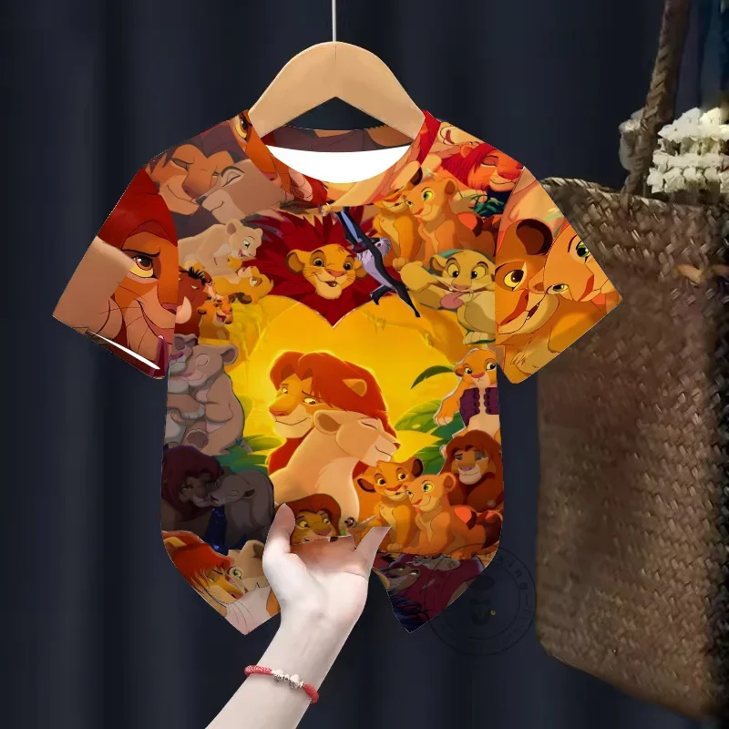 

Lion King Anime Style T-Shirt Summer New Fashion For Children Boys Girls 3D Printed Casual Comfortable Top