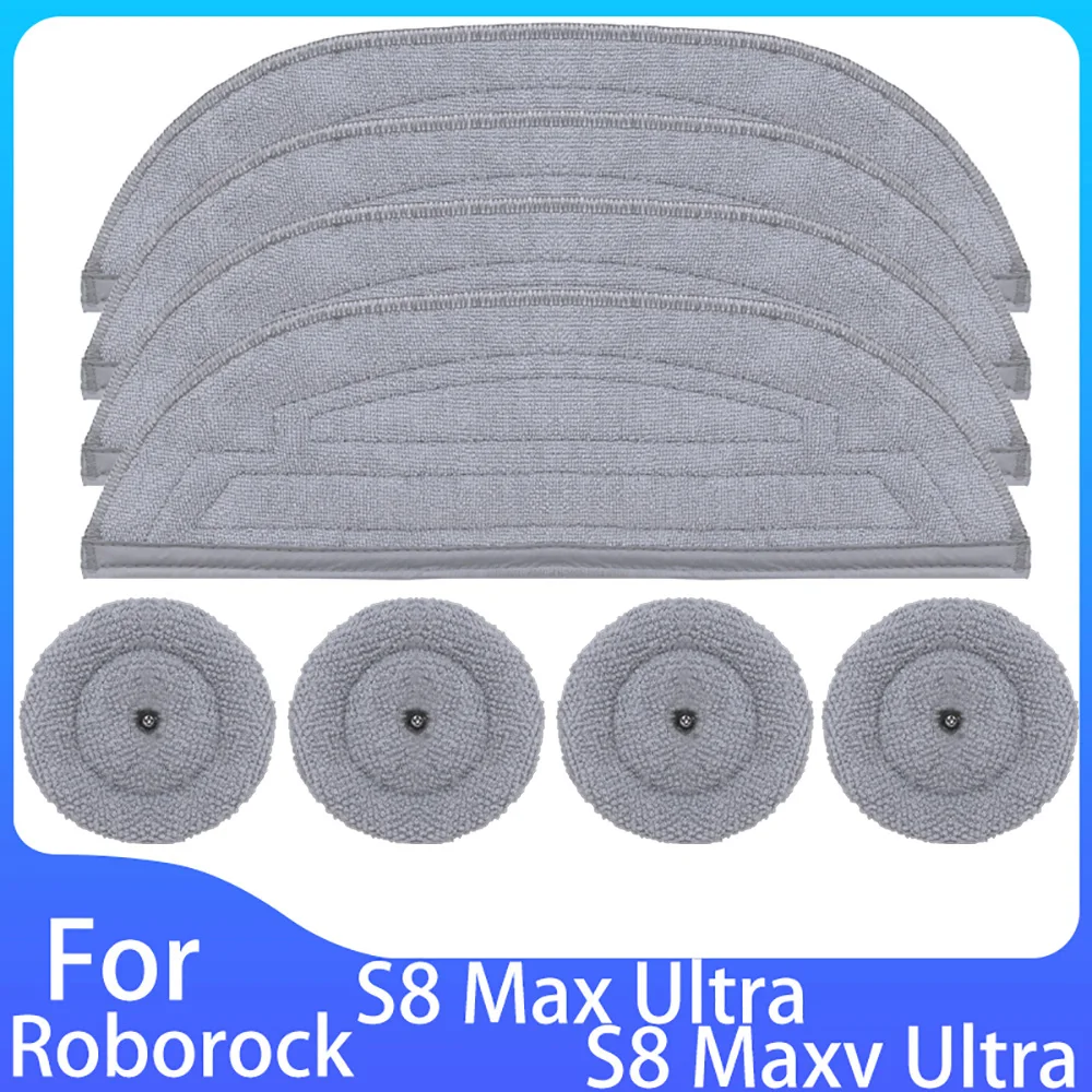 Mop Pads For Roborock S8 Maxv Ultra/S8 Max Ultra Robot Vacuum Cleaner Accessories Replacements Parts Rag Edge Mopping Cloths