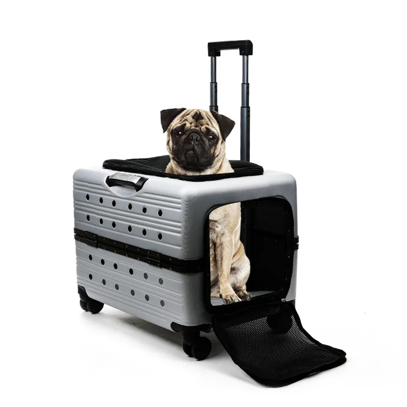 Bag Case Carrier for Cats Expands Transparent Puppy Move Bag Travel with Wheels Pet Items Portable Cat Holder Basket