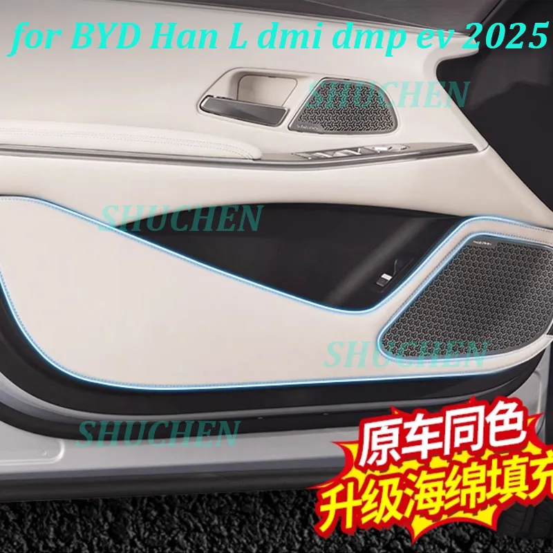 

Car Door Anti-kick Thicken Leather Pad for BYD Han L 2025 Door Leather Protective Scratch Proof Cover Interior Accessories