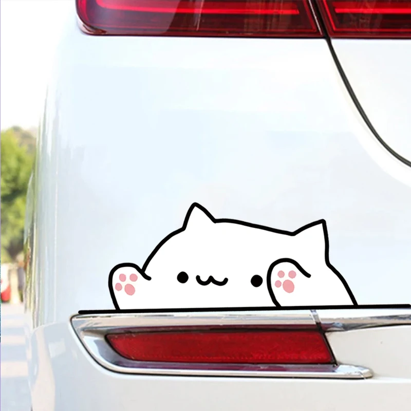 Cute Bongo Cat Vinyl Sticker Decal Waterproof Bumper Window Wall Decor For Car Truck Van SUV Auto Accessories