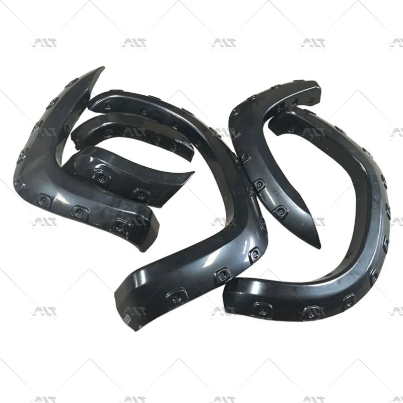 Arcos de rueda largos de alta calidad, guardabarros de neumáticos resistentes al desgaste, bengalas de guardabarros negros resistentes para accesorios Tacoma 2005-2011
