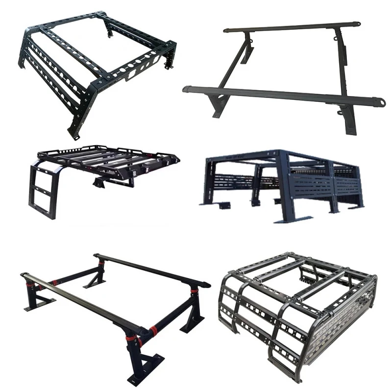 

Full Size Pickup Truck Bed Overland Rack Universal Anti-Roll Frame Adjustable Iron Bar