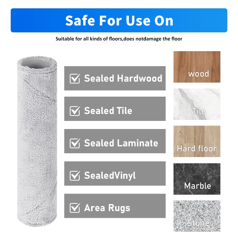 جزء ممسحة المسار الطويل للغاية لـ Narwal J6 اللاسلكي المحمول باليد، فرشاة تنظيف الأرضيات الرطبة والجافة، فرشاة تنظيف الأرضيات