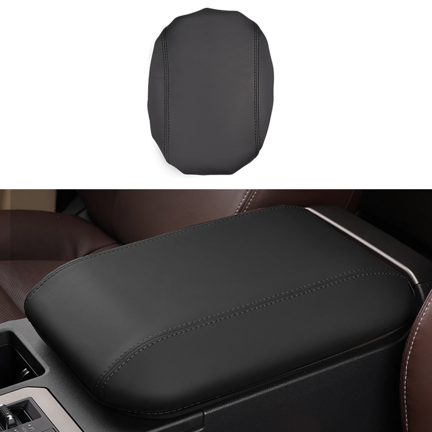 

For Toyota Prado J250 LC250 2024 Armrest Cover Pad Protector PU Leather Mat Pad Cushion Car-Styling Interior Parts Accessories