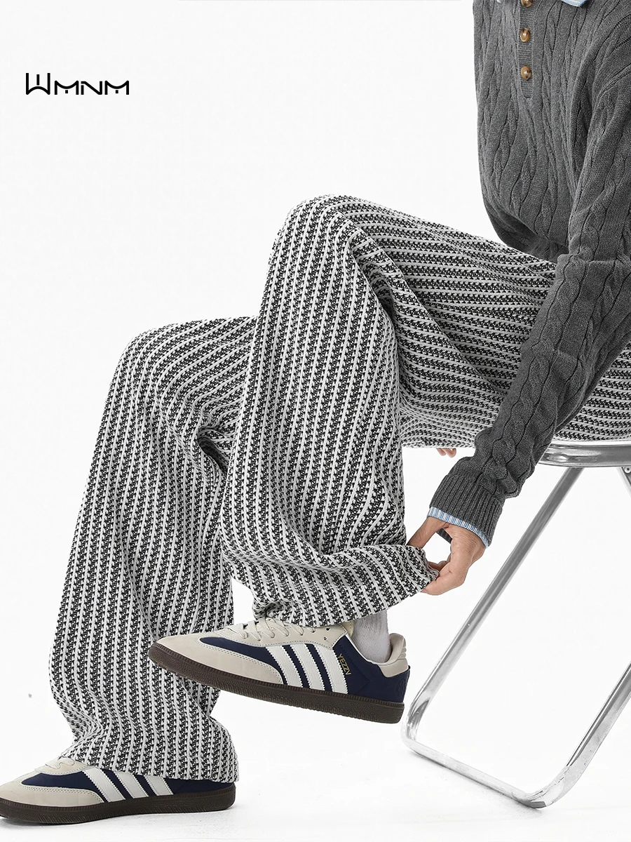 

Мужские брюки чинос с узором Fibone, прямые повседневные брюки в американском стиле, свободного кроя, осенние, плотные, широкие спортивные брюки