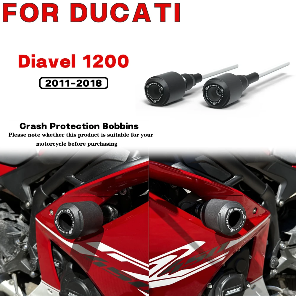 

For DUCATI Diavel 1200 2011 2012-2018 Motorcycle Frame Crash Protection Sliders Falling Protector Kit Engine Protect Bobbins