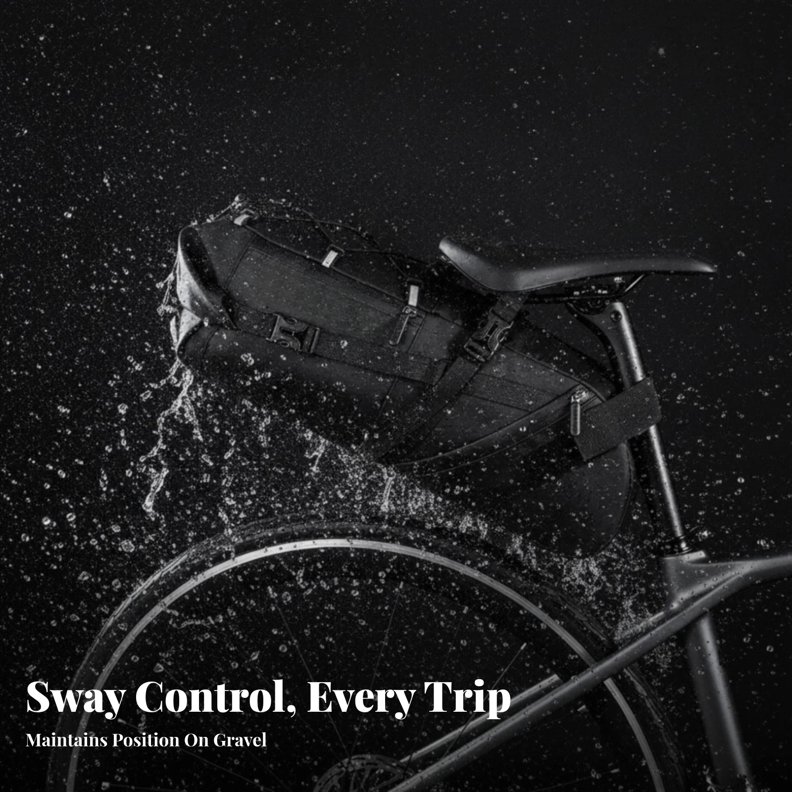 Bike Rear Rack Bag Water-Resistant Bike Rack Bag Streamlined Strap-on for Cyclists