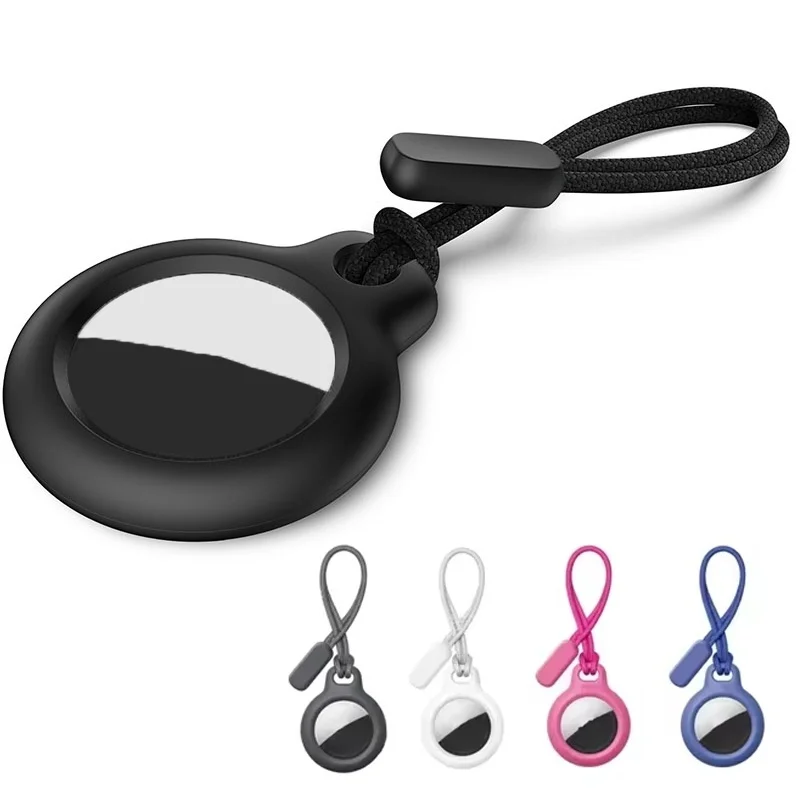 

Protector Case For Apple Airtags Silicone Cover For Apple Air Tag Locator Tracker Anti-lost Device With Keychain Protect Sleeve