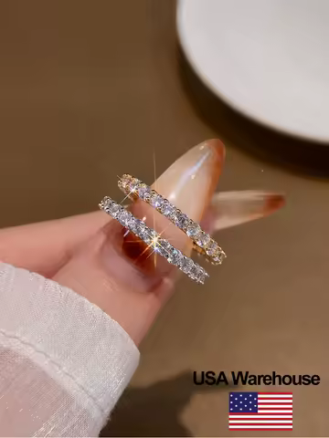 925 Sterling Silver Classic Simplicity Zircon Single Row Ring For Women Engagement Wedding Luxury High Quality Fine Jewelry